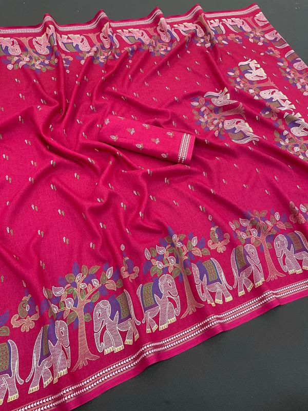 Vastrangan richa tusser silk surat saree wholesale market
